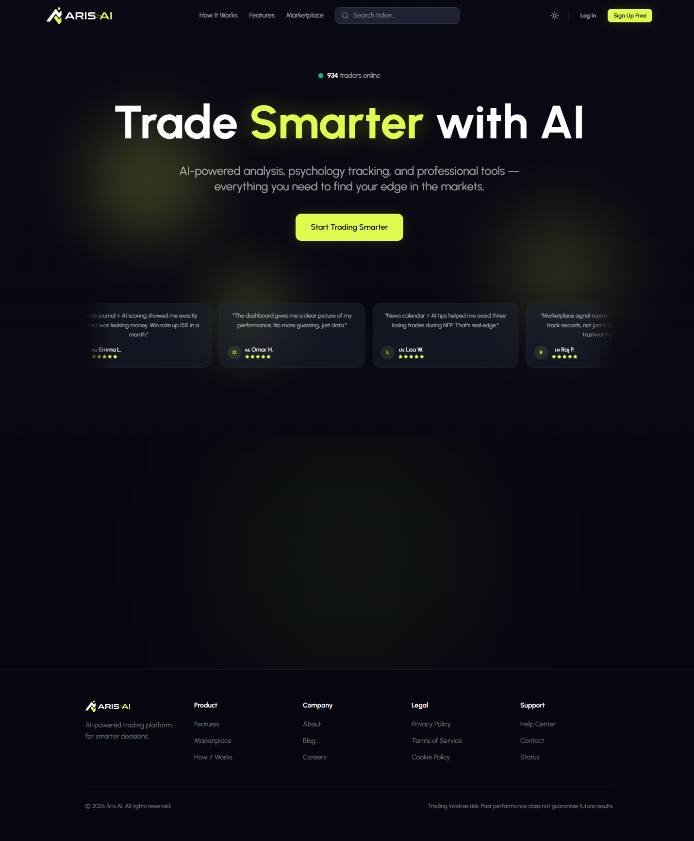 ArisAI Landing Page