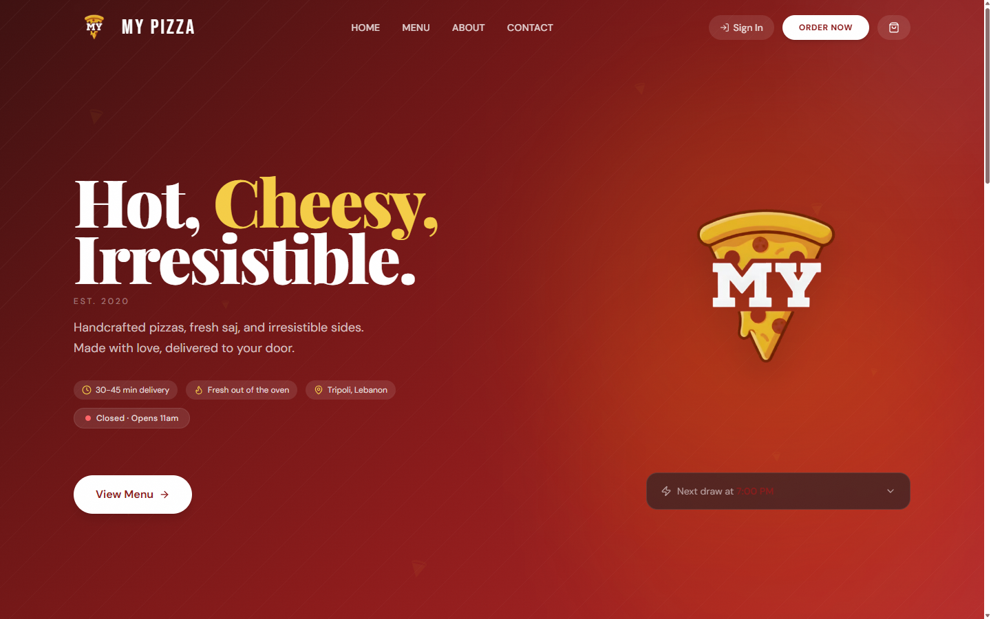 MyPizza — Restaurant Ordering Platform